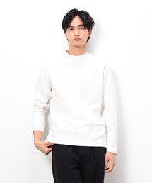 抗菌加工 スムース モックネックＴシャツ