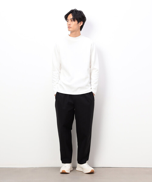 COMME CA ISM(コムサイズム)の「抗菌加工 スムース モックネックTシャツ(Tシャツ/カットソー・メンズ・ホワイト/ブラック・LARGE/SMALL/MEDIUM)」の13枚目の写真