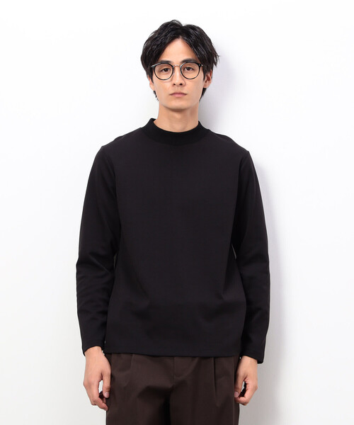 COMME CA ISM(コムサイズム)の「抗菌加工 スムース モックネックTシャツ(Tシャツ/カットソー・メンズ・ホワイト/ブラック・LARGE/SMALL/MEDIUM)」の8枚目の写真