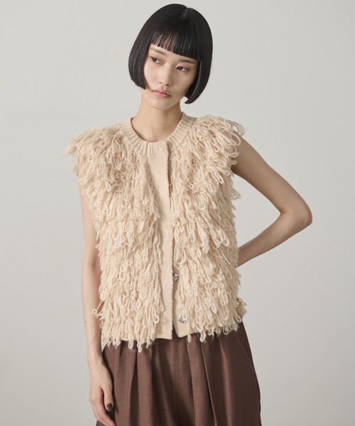 ループフリンジニットベスト（ベスト）｜AIC.（エーアイシー）の