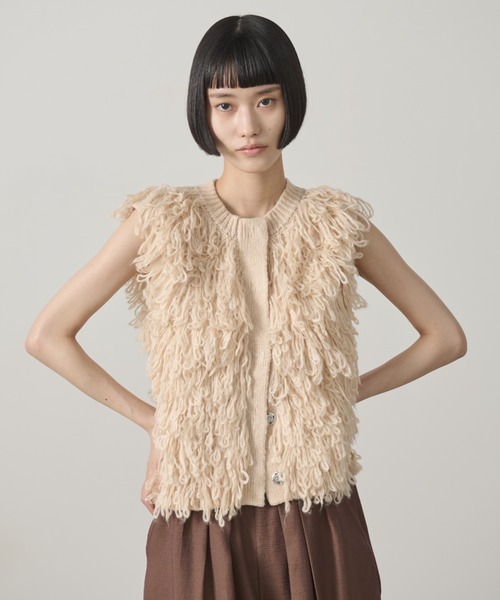 セール】ループフリンジニットベスト（ベスト）｜AIC.（エーアイシー