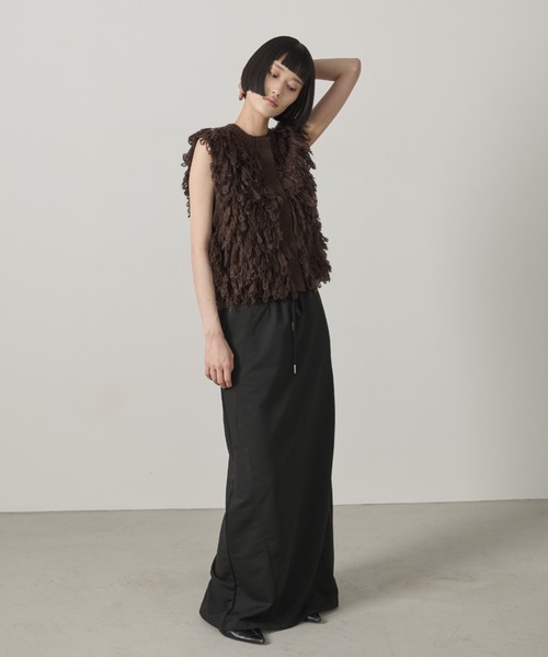 AIC.（エーアイシー）の「ループフリンジニットベスト（ベスト・レディース・ピンクベージュ/ブラウン・FREE）」の20枚目の写真