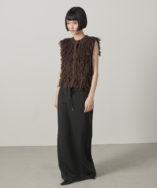 AIC.（エーアイシー）の「ループフリンジニットベスト（ベスト・レディース・ピンクベージュ/ブラウン・FREE）」の21枚目の写真