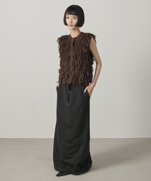 AIC.（エーアイシー）の「ループフリンジニットベスト（ベスト・レディース・ピンクベージュ/ブラウン・FREE）」の22枚目の写真