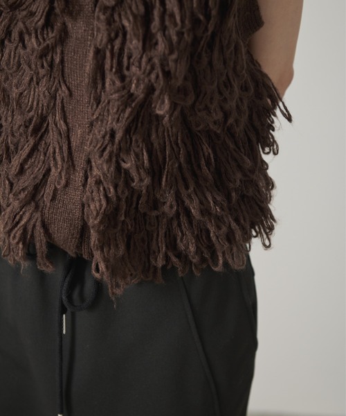 AIC.（エーアイシー）の「ループフリンジニットベスト（ベスト・レディース・ピンクベージュ/ブラウン・FREE）」の19枚目の写真
