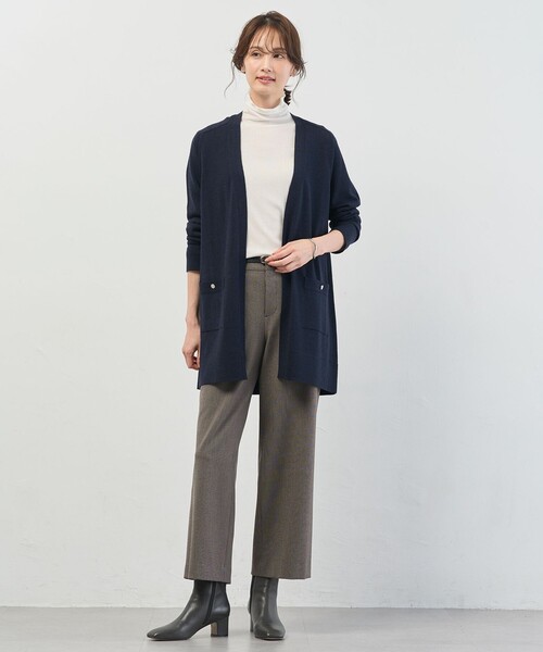 J.PRESS(ジェイプレス)の「KNIT BASIC ロング カーディガン(カーディガン/ボレロ・レディース・ネイビー系/ダークブラウン系/ベージュ系/ライトグレー系・T15/T13)」の21枚目の写真