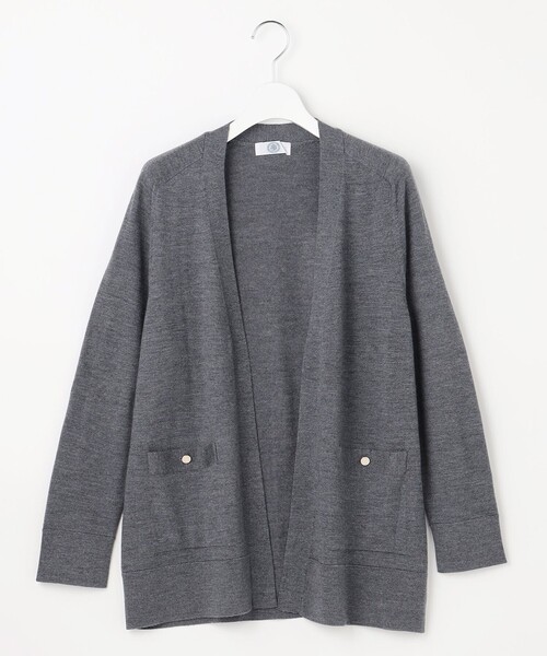 J.PRESS(ジェイプレス)の「KNIT BASIC ロング カーディガン(カーディガン/ボレロ・レディース・ネイビー系/ダークブラウン系/ベージュ系/ライトグレー系・T15/T13)」の7枚目の写真