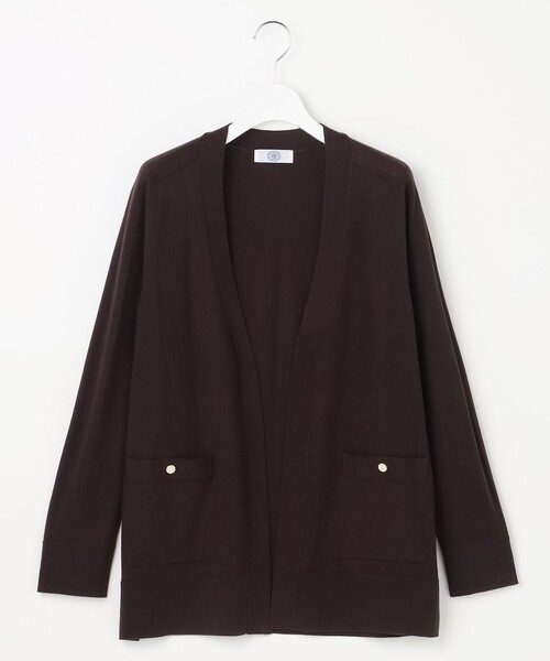 J.PRESS(ジェイプレス)の「KNIT BASIC ロング カーディガン(カーディガン/ボレロ・レディース・ネイビー系/ダークブラウン系/ベージュ系/ライトグレー系・T15/T13)」の8枚目の写真