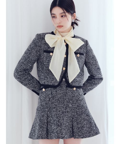 25SS 新品タグ★リリーブラウン ラグランオーガンザボウタイブラウス ドット 25SS 新品タグ☆リリーブラウン ラグランオーガンザボウタイ