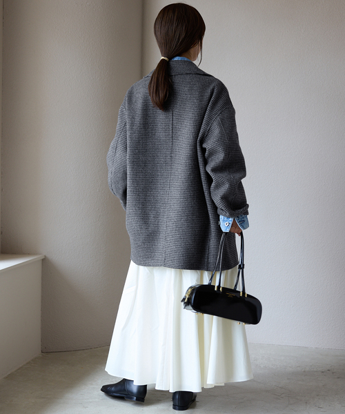 souple wool ダブルフェイスミドルコート（ピーコート）｜SLOBE IENA