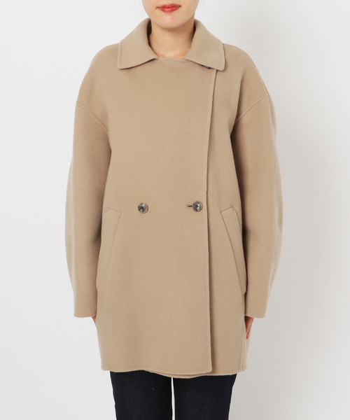よ*う様 souple wool ダブルフェイスミドルコート SLOBE IENA｜souple wool ダブルフェイスミドルコート | Rakuten