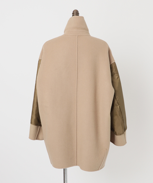 souple wool ダブルフェイスミドルコート（ピーコート）｜SLOBE IENA