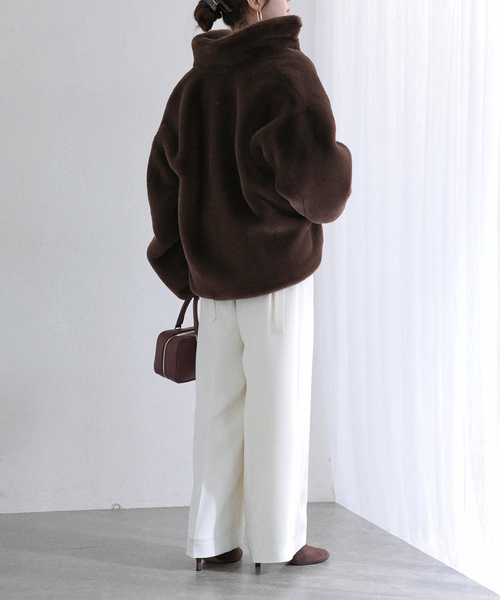 La TOTALITE（ラトータリテ）の「TATRAS/タトラス BARBRA ファーブルゾン（その他アウター・レディース・チャコールグレー/ブラウン/ピンク・38/36）」の16枚目の写真