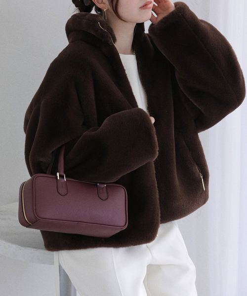 La TOTALITE（ラトータリテ）の「TATRAS/タトラス BARBRA ファーブルゾン（その他アウター・レディース・チャコールグレー/ブラウン/ピンク・38/36）」の17枚目の写真