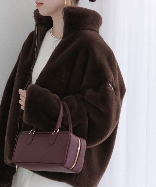 La TOTALITE（ラトータリテ）の「TATRAS/タトラス BARBRA ファーブルゾン（その他アウター・レディース・チャコールグレー/ブラウン/ピンク・38/36）」の18枚目の写真