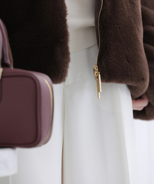 La TOTALITE（ラトータリテ）の「TATRAS/タトラス BARBRA ファーブルゾン（その他アウター・レディース・チャコールグレー/ブラウン/ピンク・38/36）」の20枚目の写真