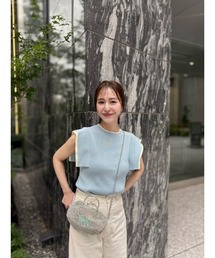 Day and Grade（デイアンドグレイド）の「フレンチスリーブバイカラートップス（Tシャツ/カットソー・レディース）」