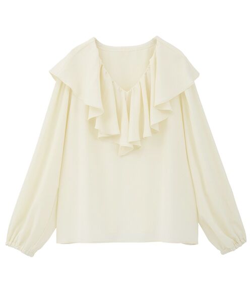 【hholic】フリルカラーブラウス グリーン AMERICAN HOLIC｜フリルカラーブラウス | Rakuten Fashion(楽天