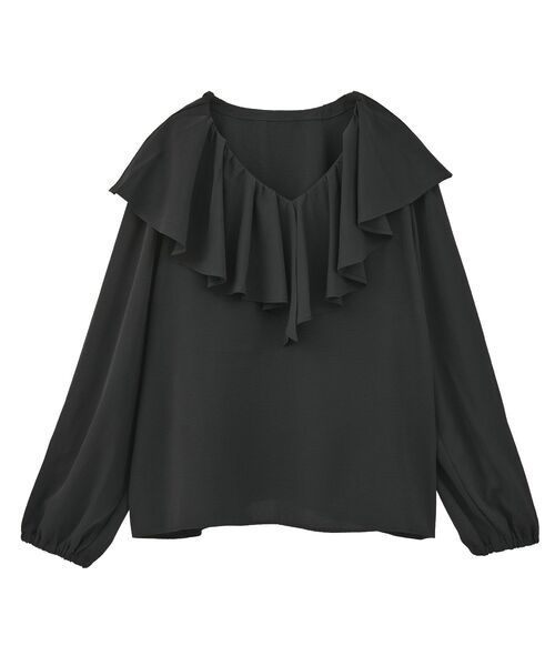 OUR フリルカラーブラウス ブラック セール】フリルカラーブラウス（シャツ/ブラウス）｜AMERICAN HOLIC