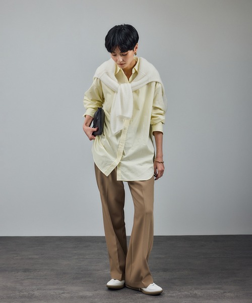 SALON adam et rope'（サロン アダム エ ロペ）の「シアーアルパカウールニットプルオーバー（ニット/セーター・レディース・ブラック/グレー/オフホワイト/サックスブルー・FREE）」の14枚目の写真