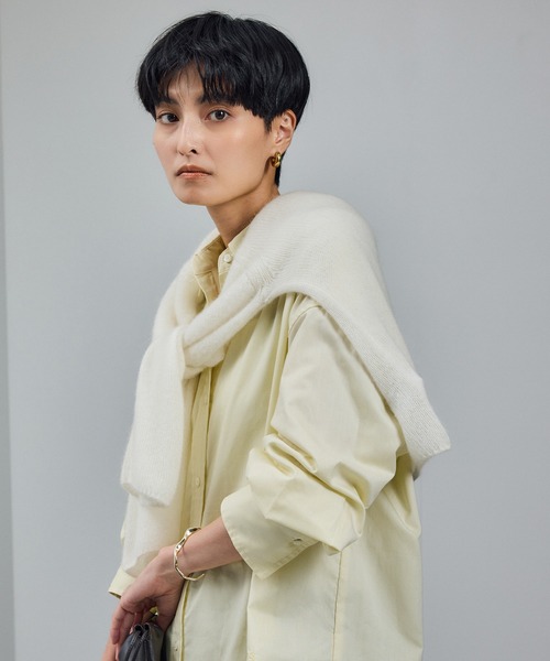 SALON adam et rope'（サロン アダム エ ロペ）の「シアーアルパカウールニットプルオーバー（ニット/セーター・レディース・ブラック/グレー/オフホワイト/サックスブルー・FREE）」の17枚目の写真