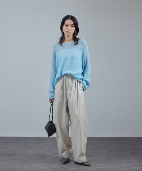 WEB限定】シアーアルパカウールニットプルオーバー（ニット/セーター