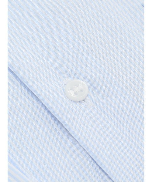 m.f.editorial（エムエフエディトリアル）の「【綿100% ノンアイロン】m.f.エディトリアル メンズ ワイドカラー ビジネスドレス長袖シャツ（ビジネスシャツ・メンズ・サックスブルー・首回り39cm-裄丈84cm/首回り39cm-裄丈80cm/首回り43cm-裄丈86cm/首回り43cm-裄丈82cm/首回り41cm-裄丈86cm/首回り41cm-裄丈82cm）」の7枚目の写真