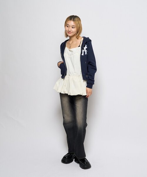 WHO'S WHO gallery（フーズフーギャラリー）の「ナイロンバルーンワンピ（ワンピース・レディース・ホワイト/ブラック・FREE）」の8枚目の写真