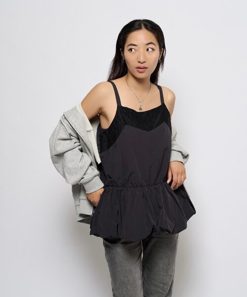 WHO'S WHO gallery（フーズフーギャラリー）の「ナイロンバルーンワンピ（ワンピース・レディース・ホワイト/ブラック・FREE）」の9枚目の写真