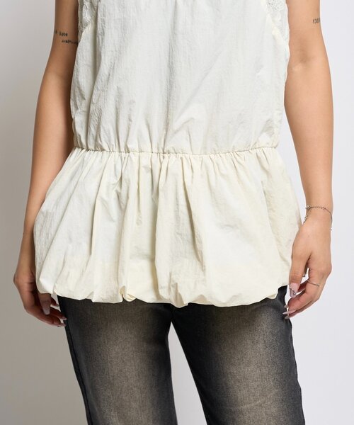 WHO'S WHO gallery（フーズフーギャラリー）の「ナイロンバルーンワンピ（ワンピース・レディース・ホワイト/ブラック・FREE）」の16枚目の写真