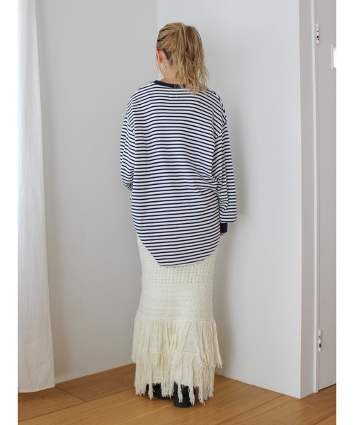 Ungrid(アングリッド)の「フリンジニットスカート(スカート・レディース・ブラック/アイボリー・FREE)」の13枚目の写真