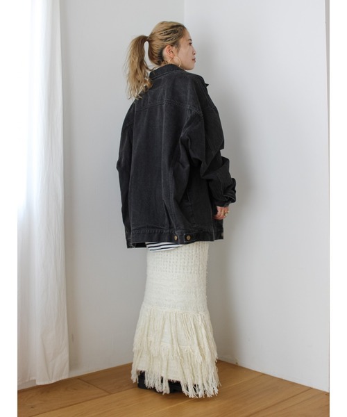 Ungrid(アングリッド)の「フリンジニットスカート(スカート・レディース・ブラック/アイボリー・FREE)」の15枚目の写真