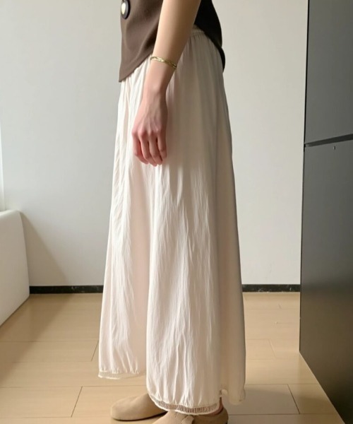 cammie(キャミー)の「ウエストギャザー裾レースバルーンパンツ(その他パンツ・レディース・オフホワイト/ブラック/ライトグレー・L/M)」の17枚目の写真