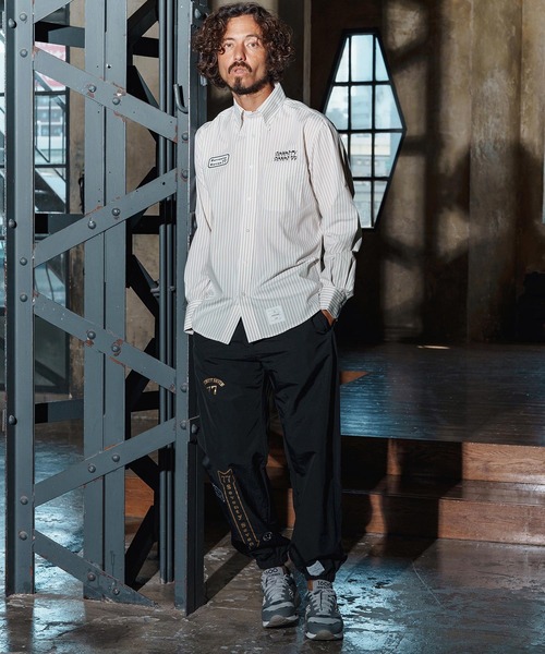 seventy seven(セブンティセブン)の「ms6259-stripe L-S shirt(25W) ストライプシャツ(7725W260)(シャツ/ブラウス・メンズ・ベージュ/ネイビー/ブラック・XL/L/M/S)」の12枚目の写真