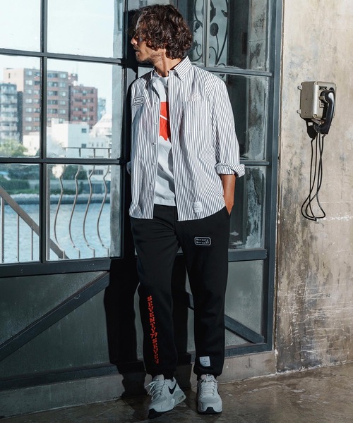 seventy seven(セブンティセブン)の「ms6259-stripe L-S shirt(25W) ストライプシャツ(7725W260)(シャツ/ブラウス・メンズ・ベージュ/ネイビー/ブラック・XL/L/M/S)」の17枚目の写真