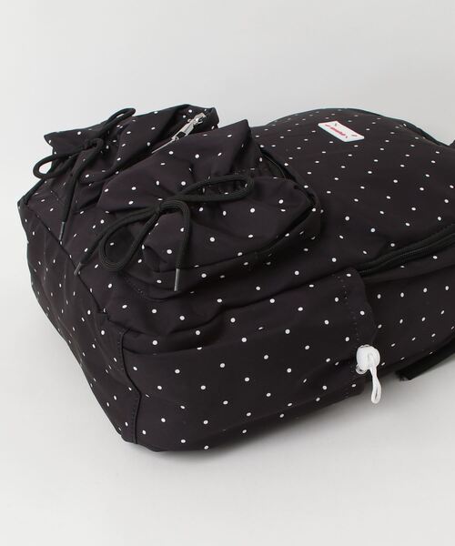 gossip!ロサンゼルス(ゴシップロサンゼルス)の「ポイント柄 リボンデザイン多ポケット バックパック/A4対応大容量 Y2K(バックパック/リュック・レディース・ブラック/ホワイト・FREE)」の4枚目の写真