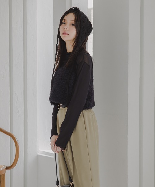 Petitjo(プッチージョ)の「小さいサイズ ビスチェ 低身長さん・小柄女性(ベスト・レディース・キナリ/ブラック・XS-S/M-L)」の8枚目の写真