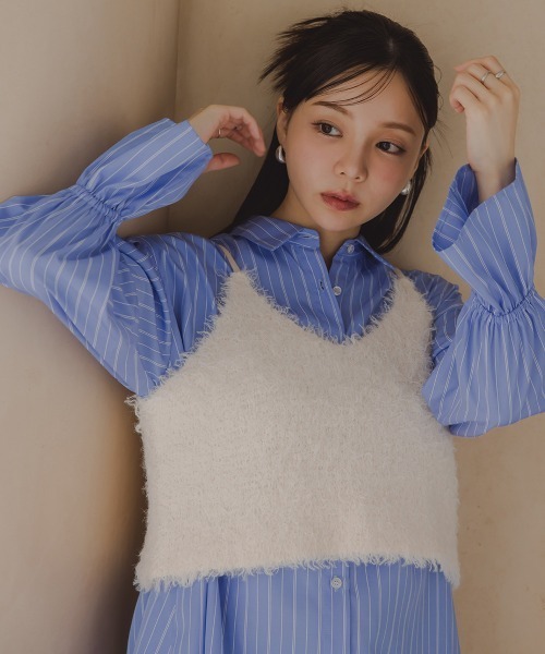 Petitjo(プッチージョ)の「小さいサイズ ビスチェ 低身長さん・小柄女性(ベスト・レディース・キナリ/ブラック・XS-S/M-L)」の3枚目の写真