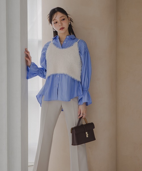 Petitjo(プッチージョ)の「小さいサイズ ビスチェ 低身長さん・小柄女性(ベスト・レディース・キナリ/ブラック・XS-S/M-L)」の5枚目の写真