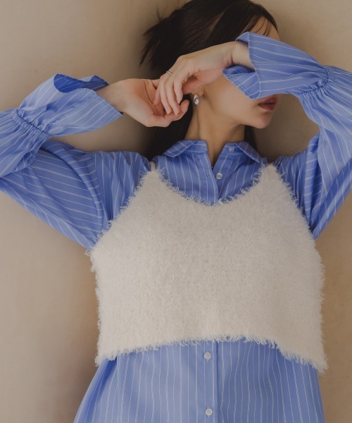 Petitjo(プッチージョ)の「小さいサイズ ビスチェ 低身長さん・小柄女性(ベスト・レディース・キナリ/ブラック・XS-S/M-L)」の4枚目の写真