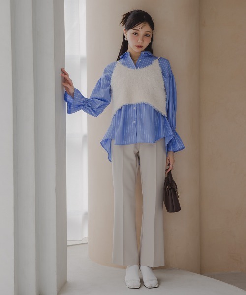 Petitjo(プッチージョ)の「小さいサイズ ビスチェ 低身長さん・小柄女性(ベスト・レディース・キナリ/ブラック・XS-S/M-L)」の7枚目の写真