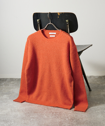 ニット/セーター（オレンジ/橙色系・クルーネック(丸首