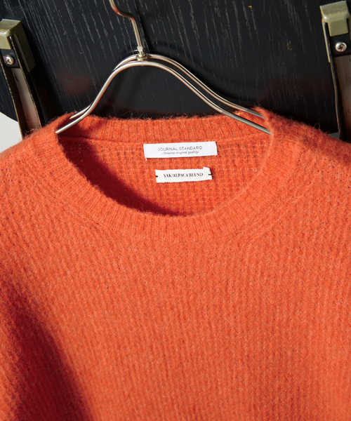 YAK / ヤク アルパカ ブレンド タック ニット（ニット/セーター