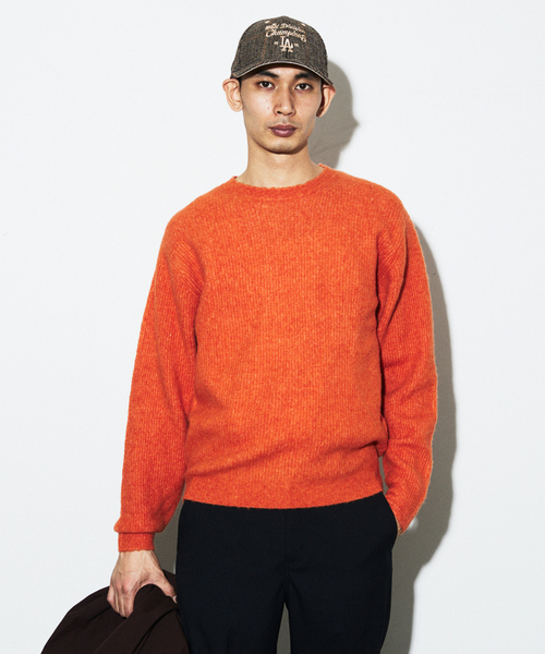 YAK / ヤク アルパカ ブレンド タック ニット（ニット/セーター