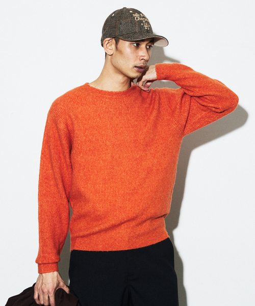 YAK / ヤク アルパカ ブレンド タック ニット（ニット/セーター