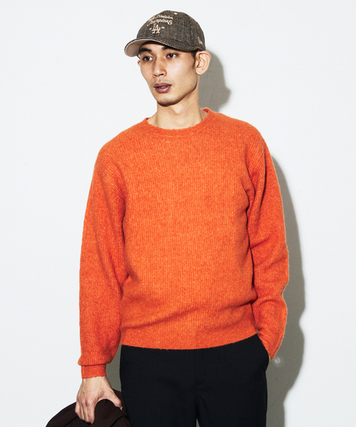 YAK / ヤク アルパカ ブレンド タック ニット（ニット/セーター