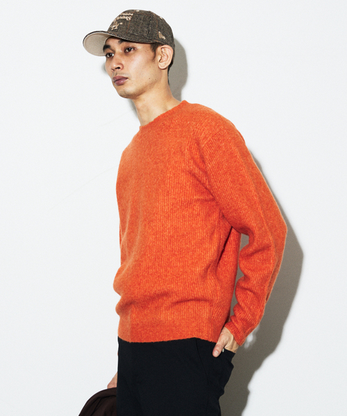 YAK / ヤク アルパカ ブレンド タック ニット（ニット/セーター