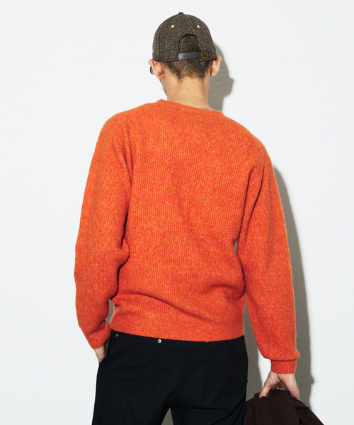 YAK / ヤク アルパカ ブレンド タック ニット（ニット/セーター