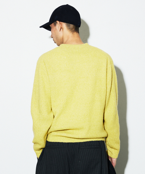 YAK / ヤク アルパカ ブレンド タック ニット（ニット/セーター