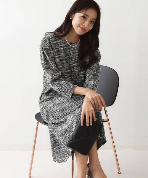 COUP DE CHANCE(クードシャンス)の「【手洗い可/日本製/ジャージ素材/セットアップ可】ラメ意匠素材トップス(Tシャツ/カットソー・レディース・ネイビー系3/ブラック系3/ホワイト系4・34/36/38/40)」の17枚目の写真